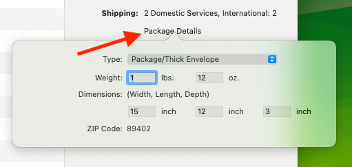 package details