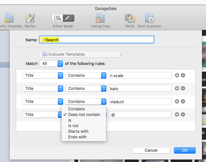 Smart Groups Title and all text fields do not have "Does not contain" option GS6